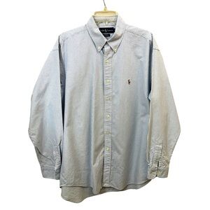 RALPH LAUREN POLO MENS BOTTON DOWN SHIRT 100% COTTON SIZE LARGE.